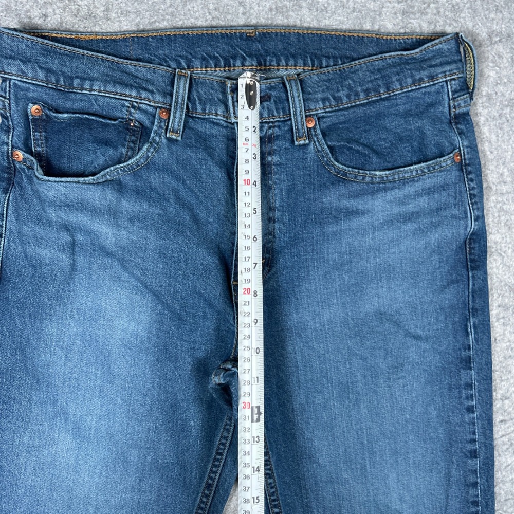 Levi's Denim Jeans Mens 34x32 Blue 514 Straight Fit Casual Workwear Classic - Picture 4 of 16